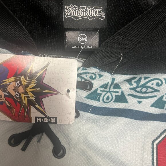 YUGIOH DARK MAGICIAN HOCKEY JERSEY YU GI OH ANIME SHIRT YUGI 96 BOXLUNCH - Picture 6 of 9